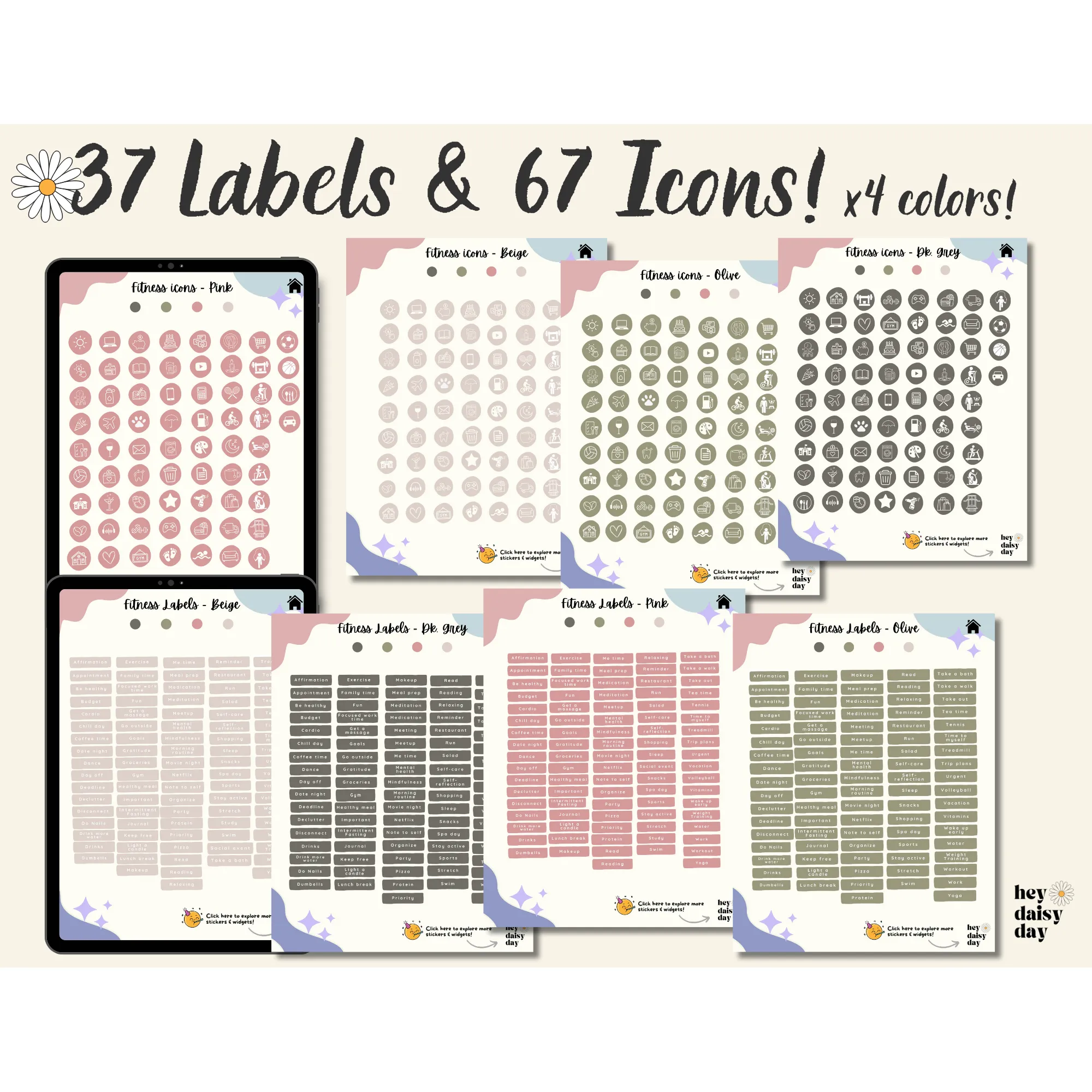 Digital Fitness Stickers