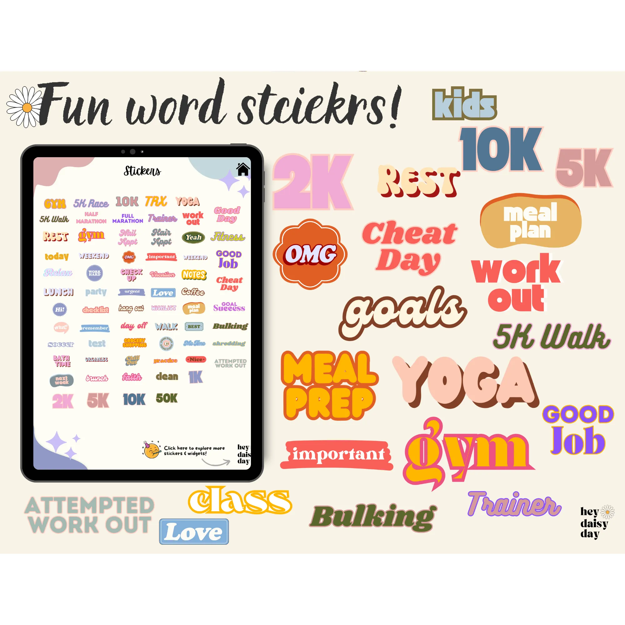 Digital Fitness Stickers