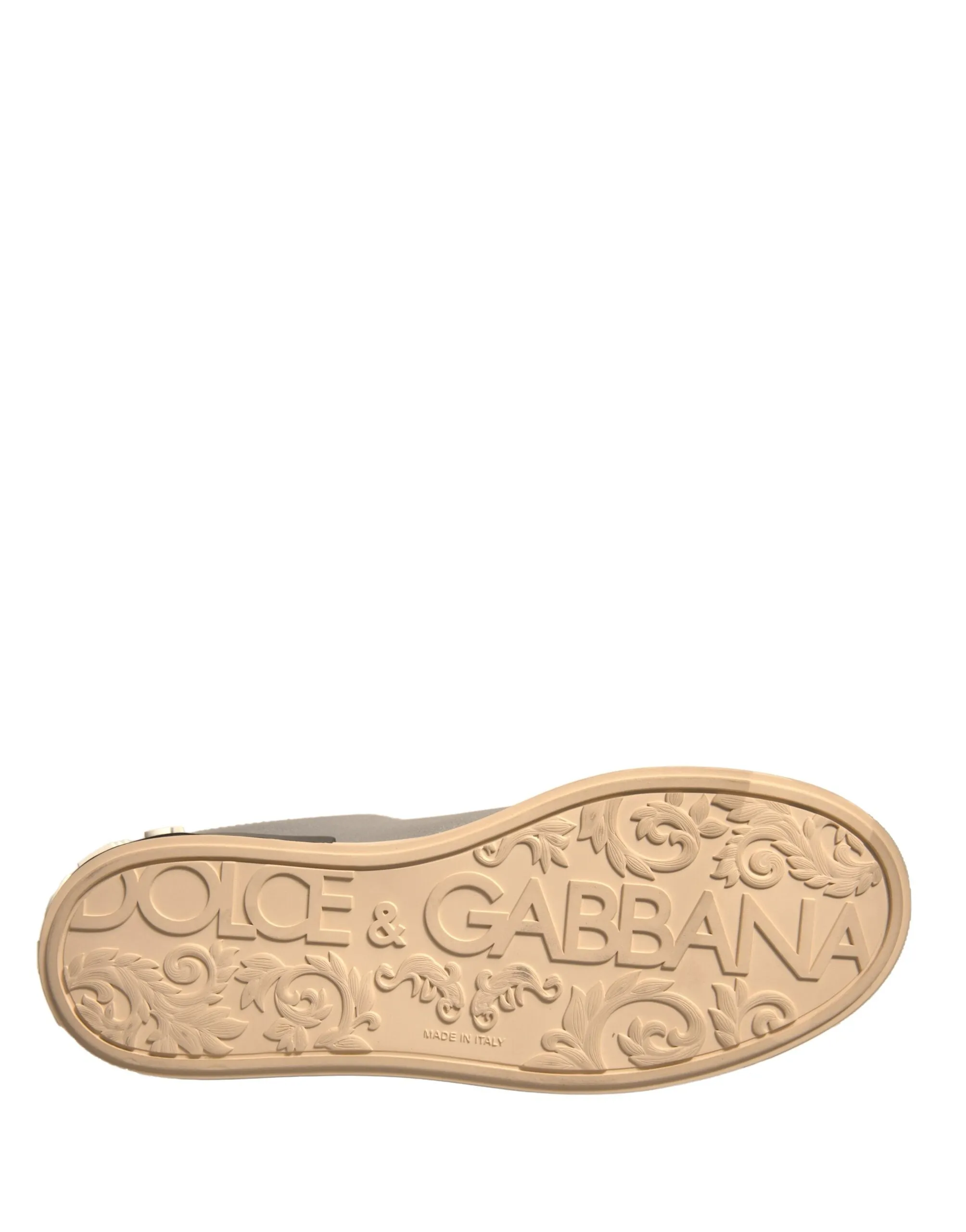 Dolce&Gabbana Portofino Women Gold Sneakers Leather Athletic Trainer Shoes EU 38