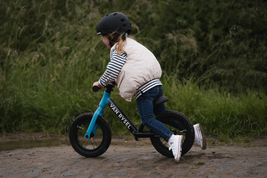 DRAISIENNE ENFANT 12 POUCES - RUNRIDE RACING -  gris anthracite et bleu