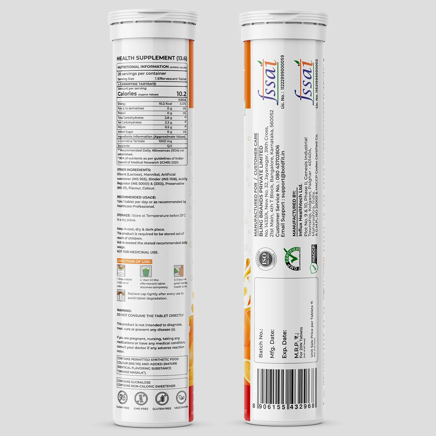Effervescent L-Carnitine Tablets