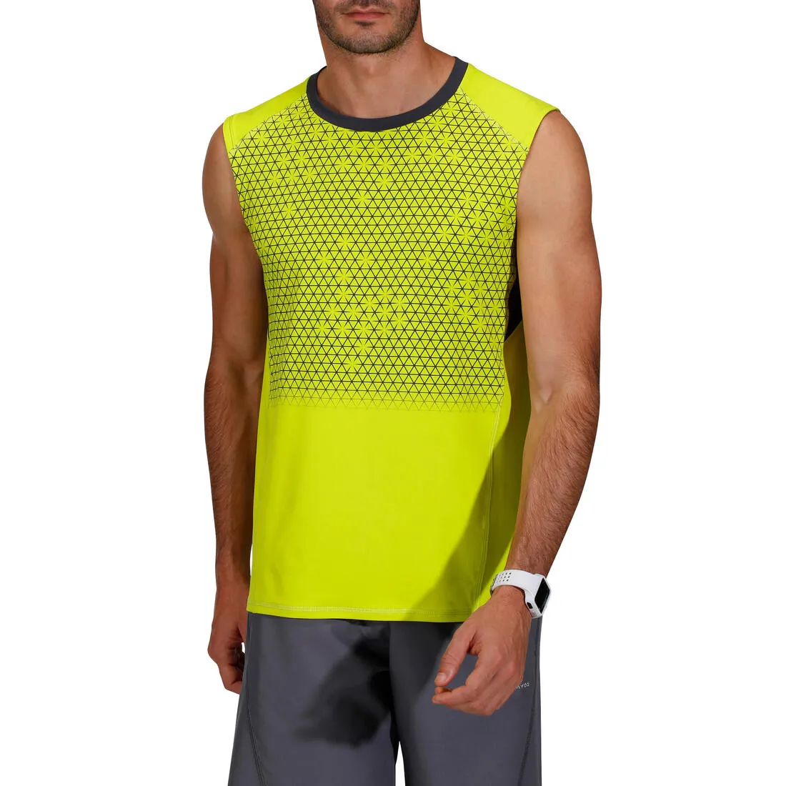 Energy 2nd P Fitness Print Tank Top - Yellow