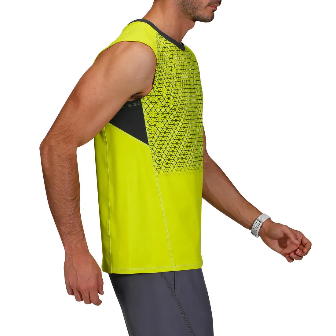 Energy 2nd P Fitness Print Tank Top - Yellow
