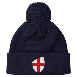 England Shield Pom Pom Beanie