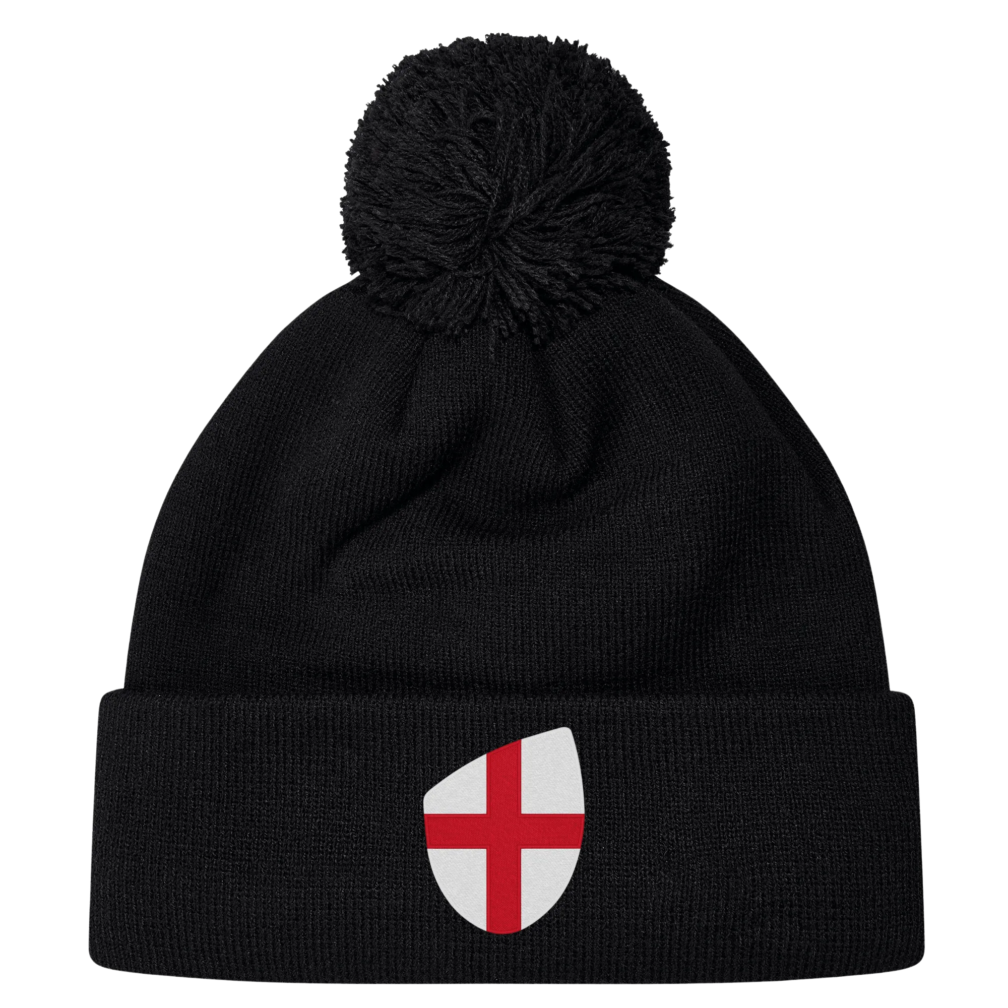 England Shield Pom Pom Beanie