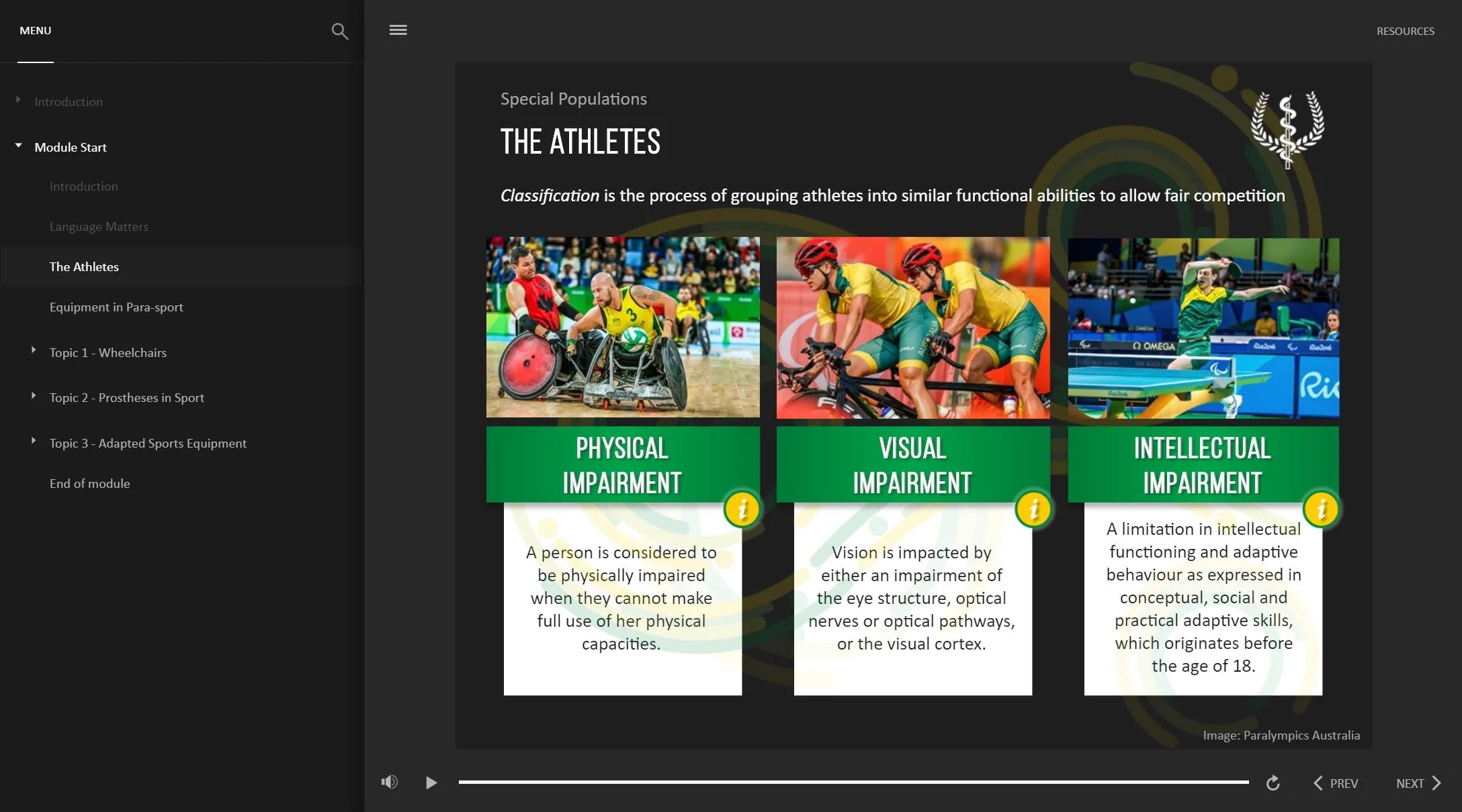 Equipment in Para-Sport