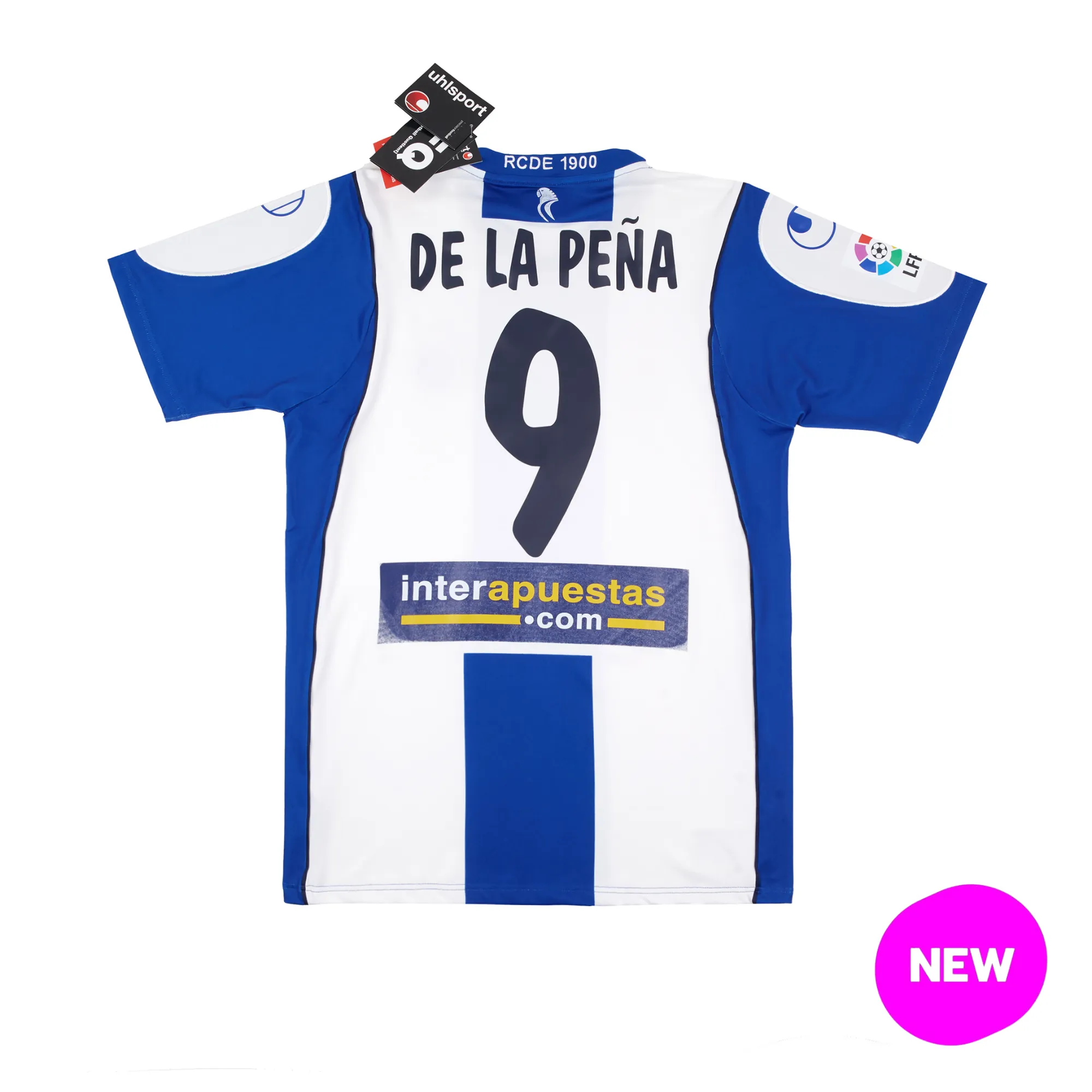 ESPANYOL 2006-07 HOME SHIRT - DE LA PENA 9 - XL
