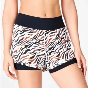 Fabletics Olesia Tiger Print Lined Running Gym Shorts​​​​​​​​​