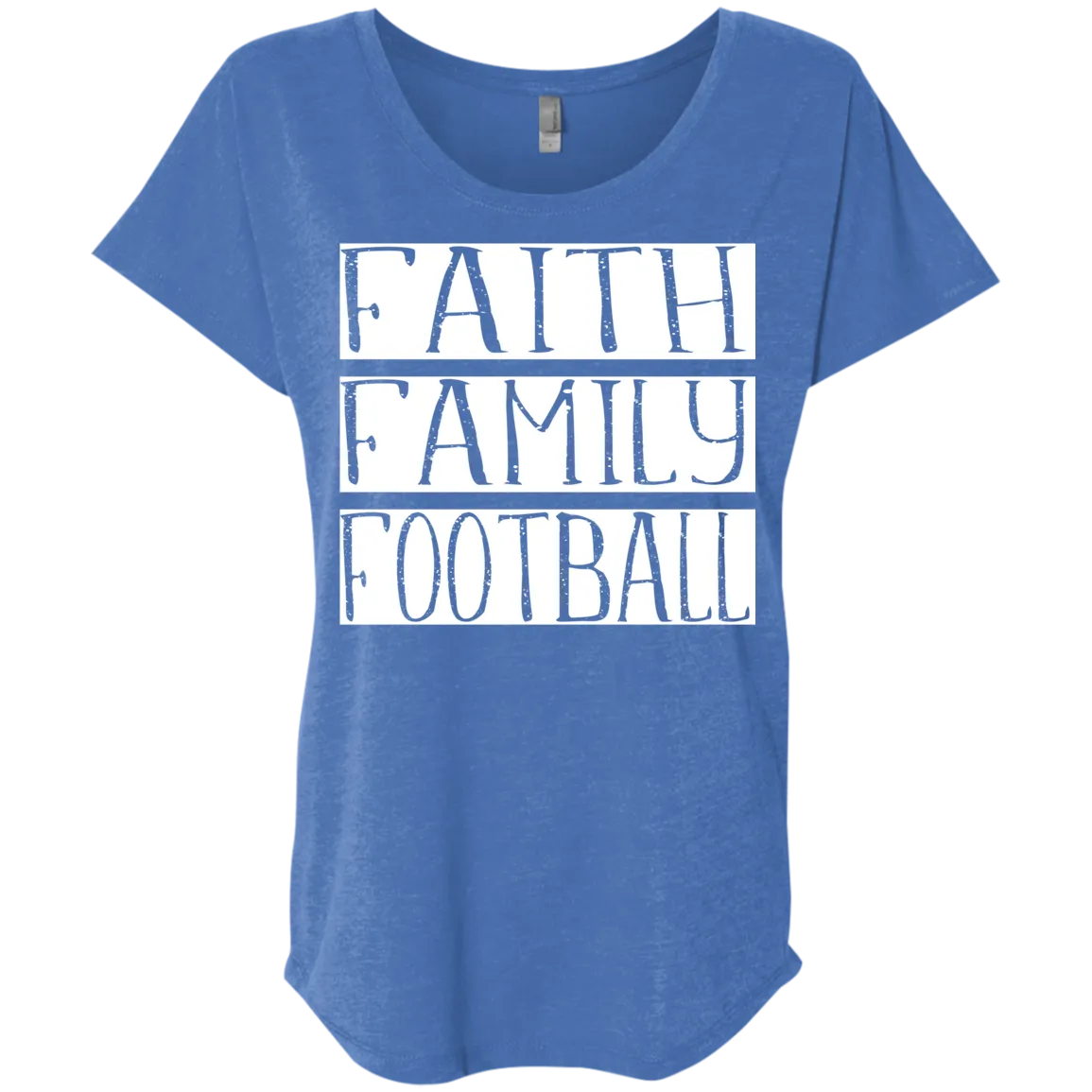 Faith Family Football Flowy Tee – Comfortable and Stylish for Game Day and Beyond