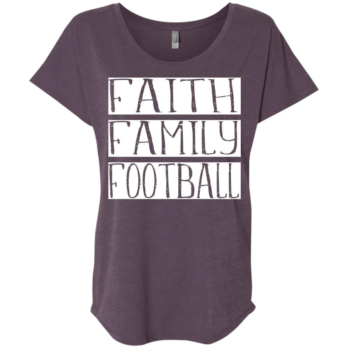 Faith Family Football Flowy Tee – Comfortable and Stylish for Game Day and Beyond
