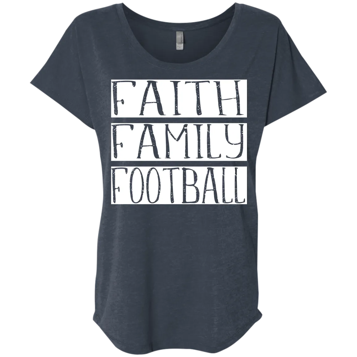 Faith Family Football Flowy Tee – Comfortable and Stylish for Game Day and Beyond