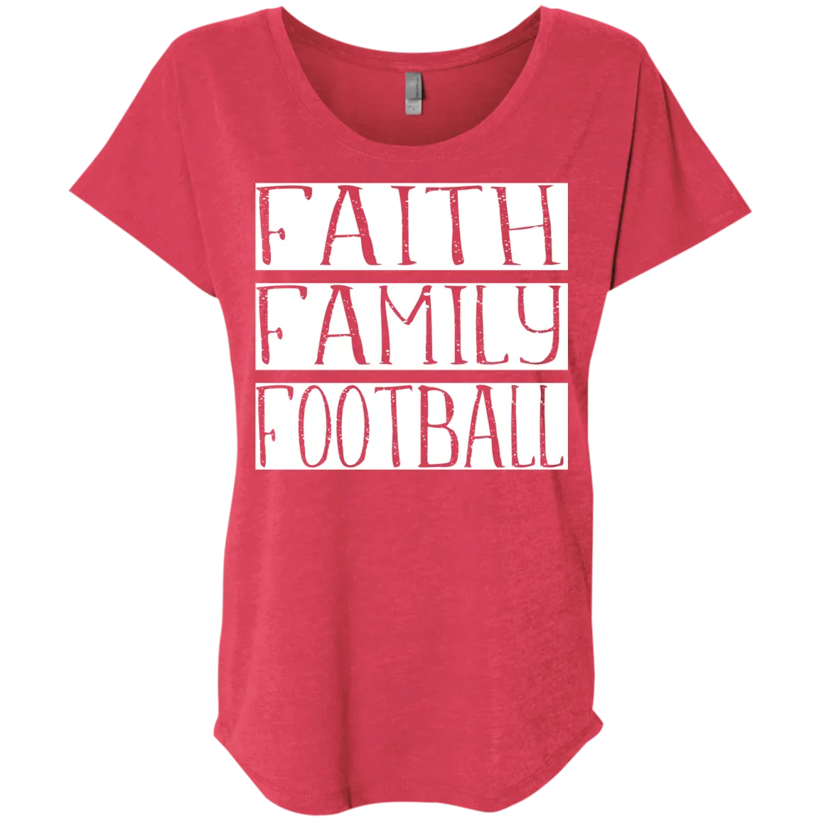 Faith Family Football Flowy Tee – Comfortable and Stylish for Game Day and Beyond