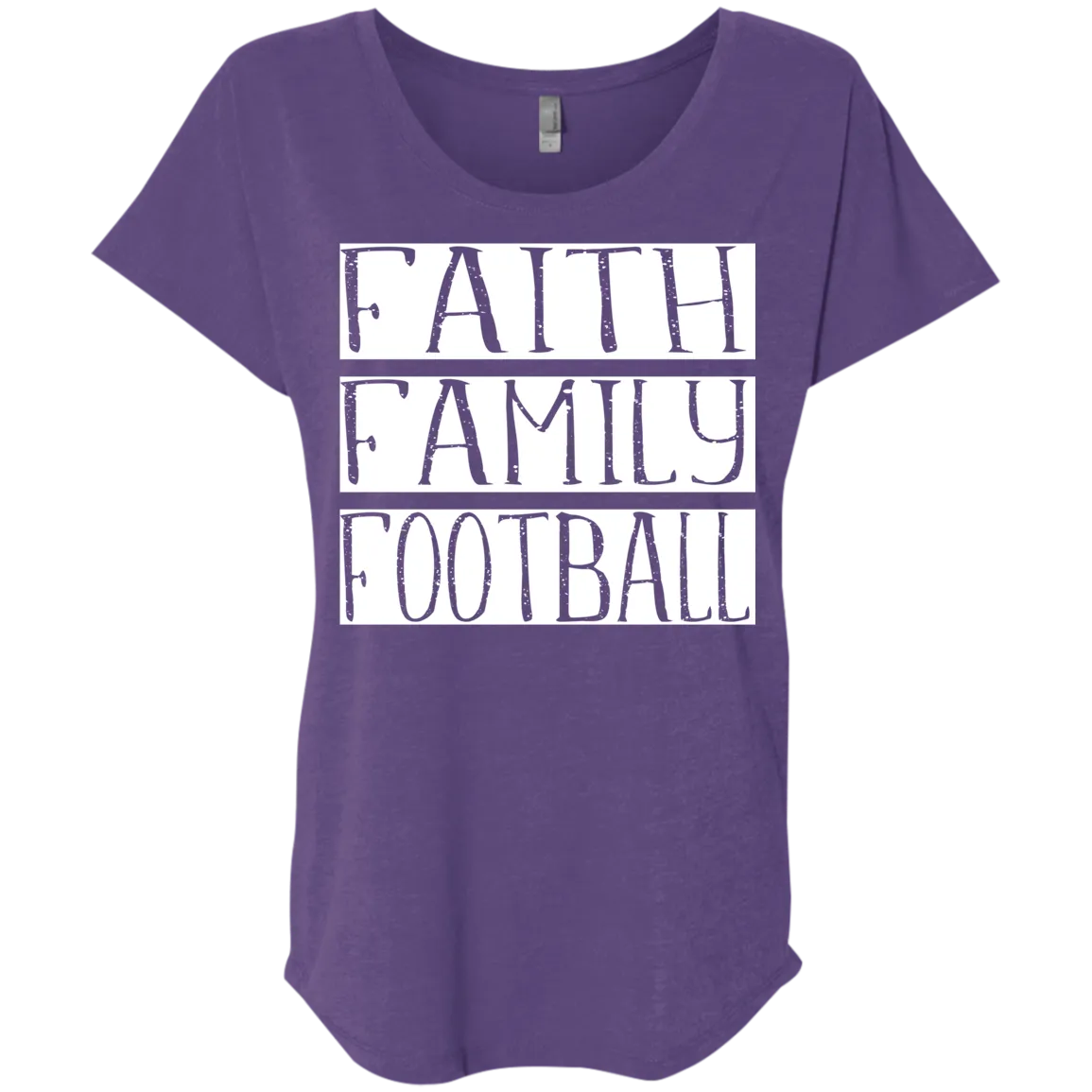 Faith Family Football Flowy Tee – Comfortable and Stylish for Game Day and Beyond