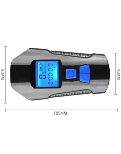 FASTPED New Smart Bike Accessories Motor Handlebar Front 3 in 1 USB Rechargeable Power Display Speedometer Electric Horn Bike Light, plastic