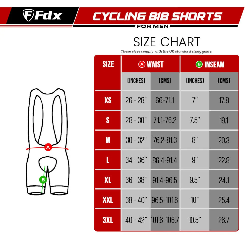 Fdx Vega Blue Men's & Boy's Padded Summer Cycling Bib Shorts