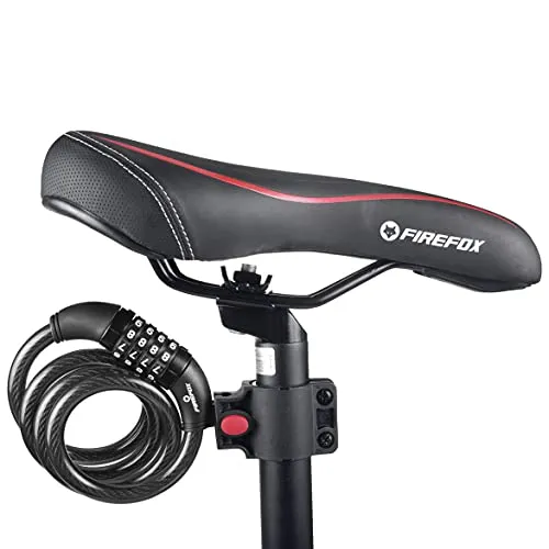 Firefox Bikes Bicycle Lock-Spiral Resettable Combination, Black, M