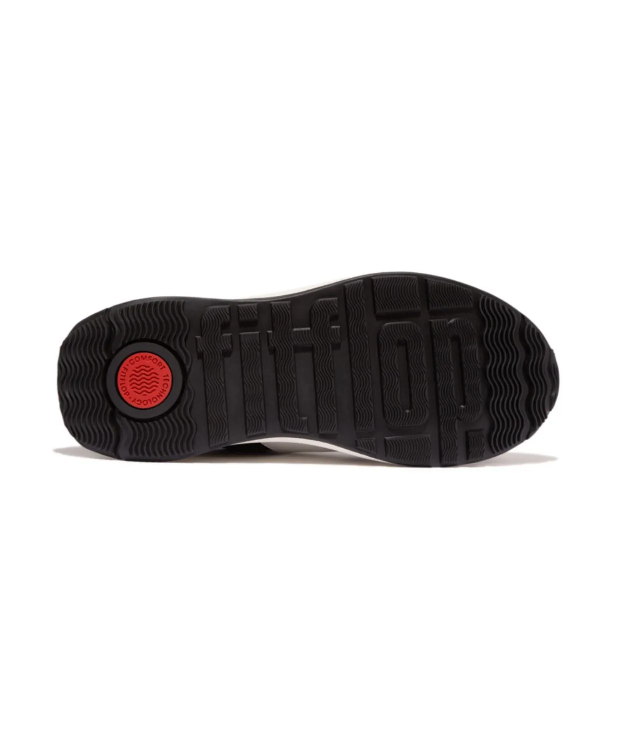 Fitflop F-Mode Flow Fabric Suede Leather Mens Sneaker Black/ Urban White