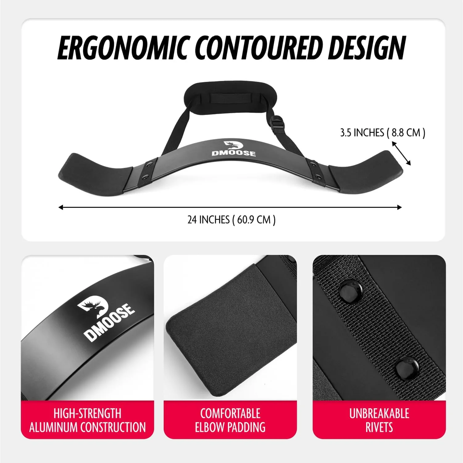 Fitness Arm Blaster for Biceps & Triceps, Premium Neck Padding Support with Adjustable Straps