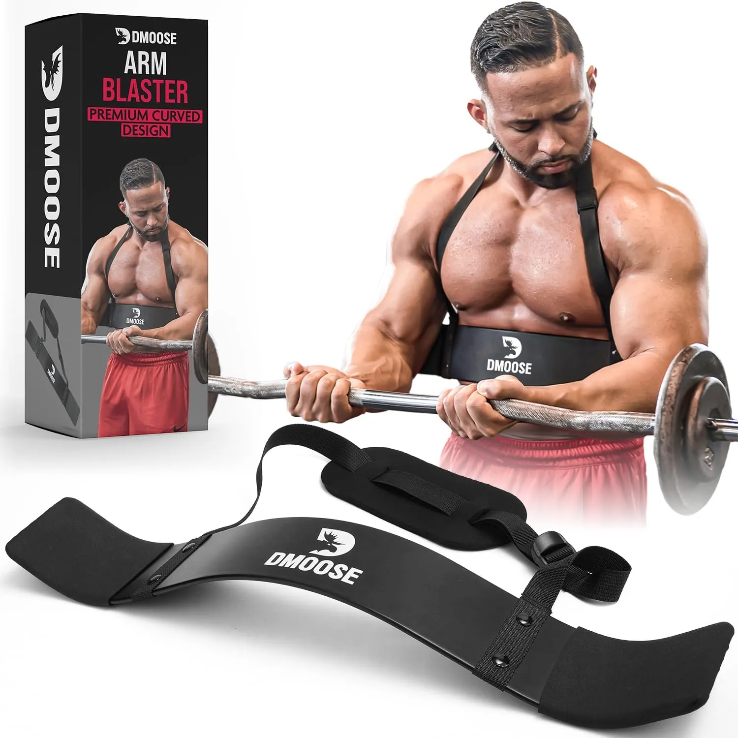 Fitness Arm Blaster for Biceps & Triceps, Premium Neck Padding Support with Adjustable Straps