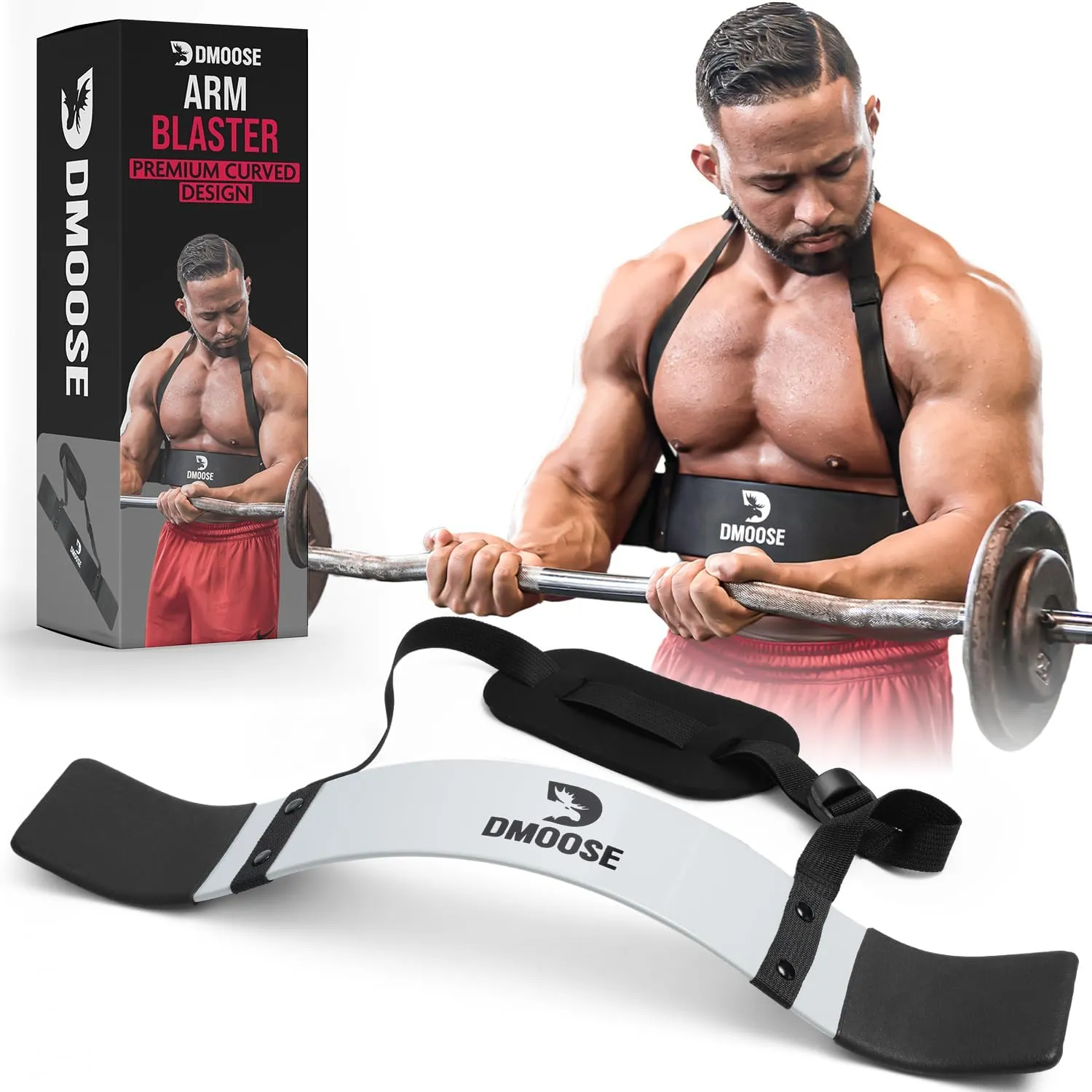 Fitness Arm Blaster for Biceps & Triceps, Premium Neck Padding Support with Adjustable Straps