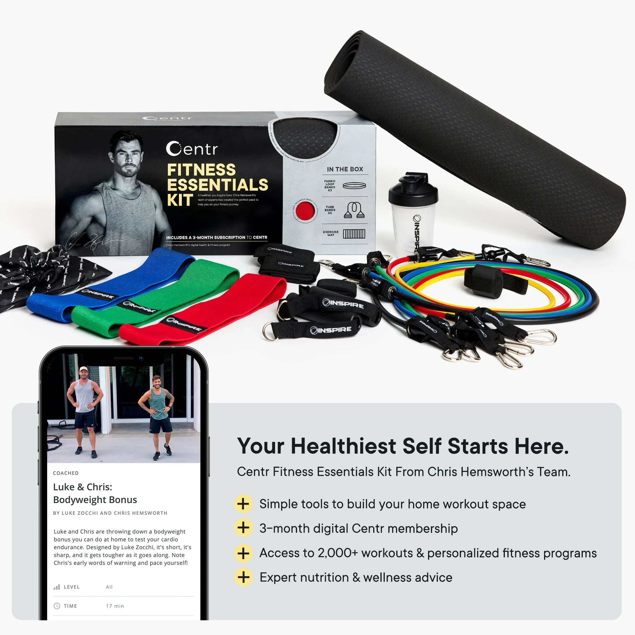 Fitness Essentials Kit Home Workout Equipment
