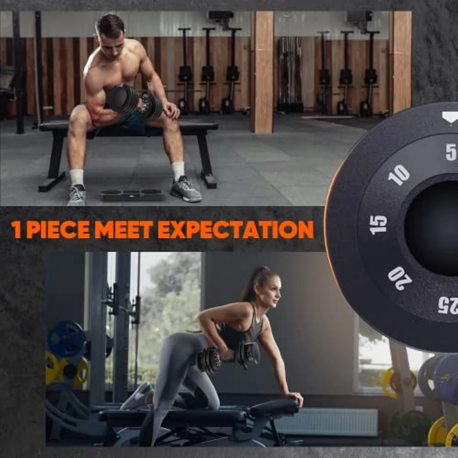 FLYBIRD Adjustable Dumbbell,25/55lb Single Dumbbell for Men and Women with Anti-Slip Metal Handle,Fast Adjust Weight by Turning Handle,Black Dumbbell with Tray Suitable for Full Body Workout Fitness