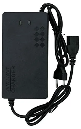 Geekay Original Lead Acid Gel Batteries DC -2 AMP Electric Bicycle Kit Charger | for 24 V 250 Watt PMDC Motor Kit DC-2A Black (USE ONLY for Electric Cycle)