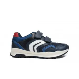 Geox Pavel Double Riptape Trainer - Navy Red
