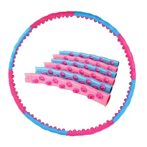 Get Fit and Have Fun with Our Double Row Magnetite 8-Section Fitness Hoop!