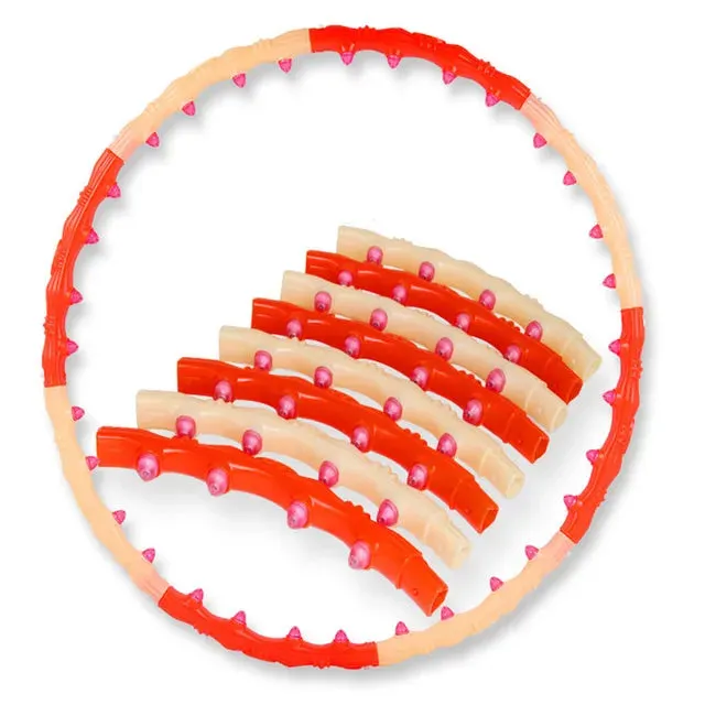 Get Fit and Have Fun with Our Double Row Magnetite 8-Section Fitness Hoop!