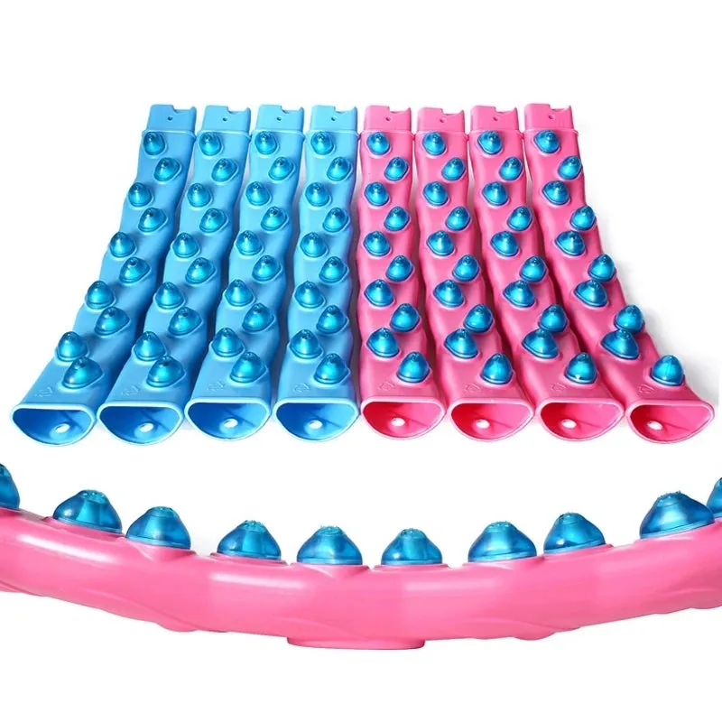 Get Fit and Have Fun with Our Double Row Magnetite 8-Section Fitness Hoop!