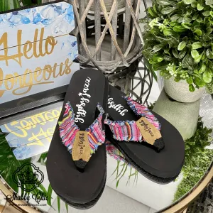 GJazz Pink Multi Flip Flops