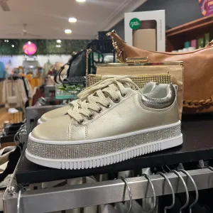 Gold Leather Luxe Sneakers