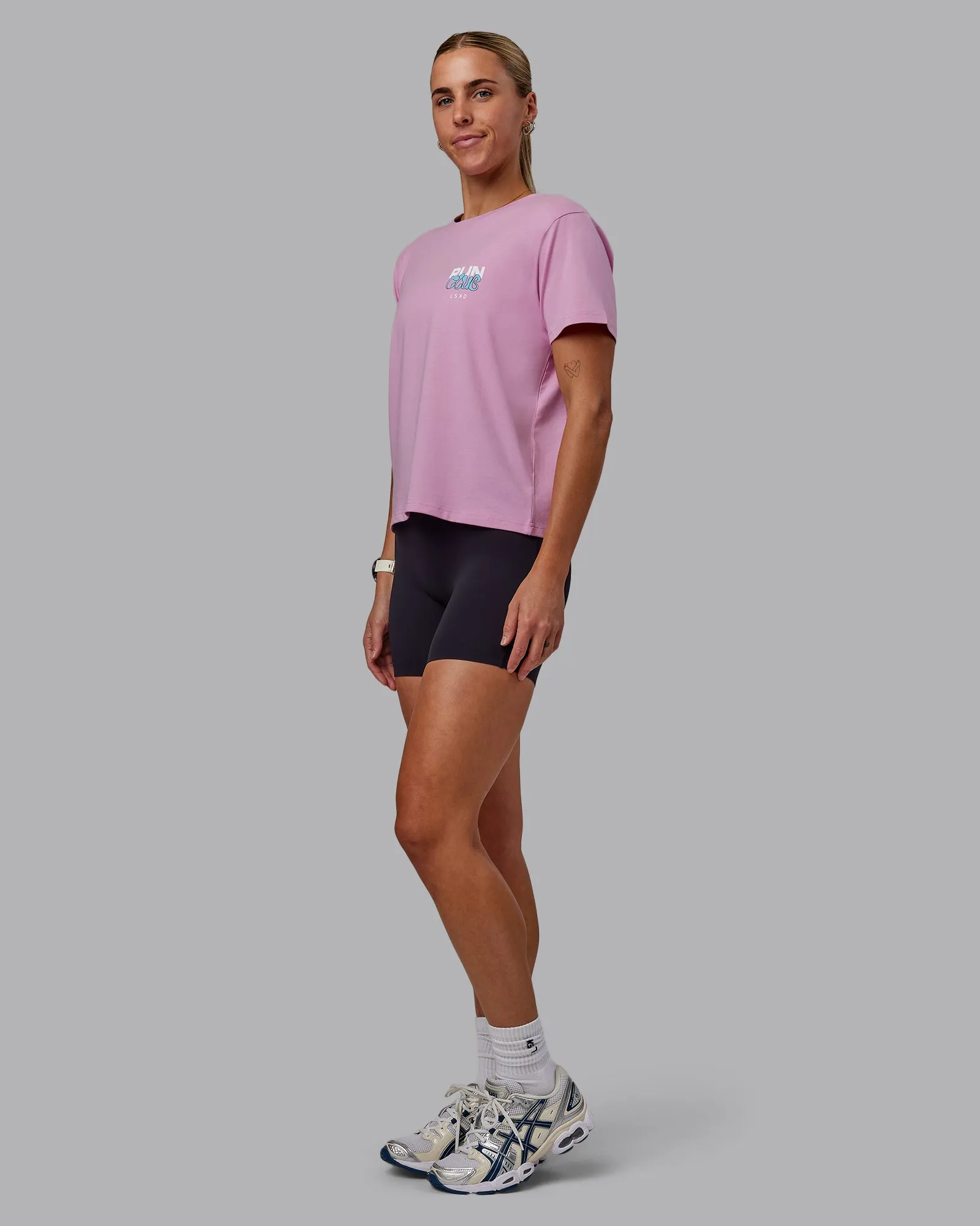 Gone Running FLXCotton Tee - Bubblegum-Skyride
