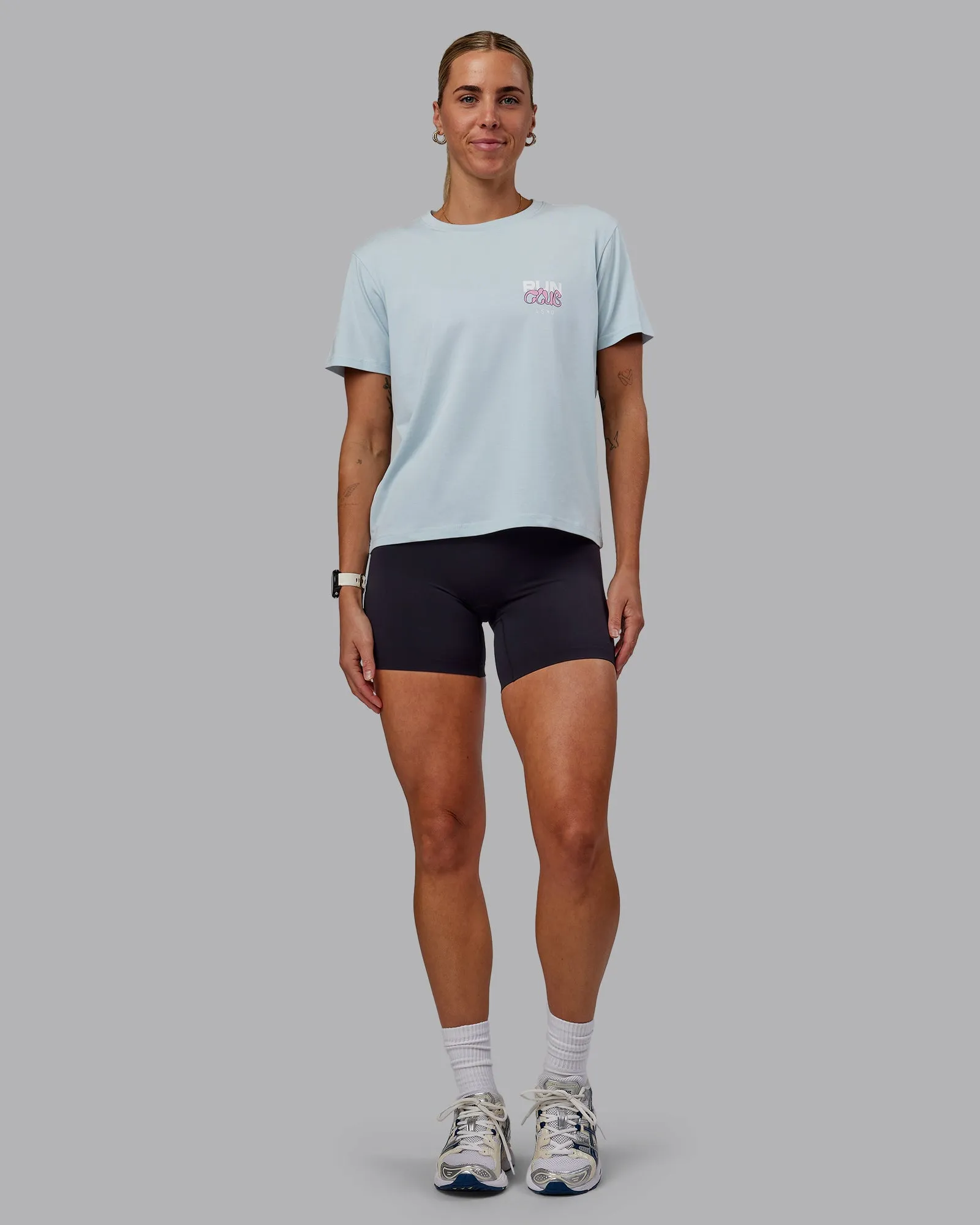 Gone Running FLXCotton Tee - Skyride-Bubblegum