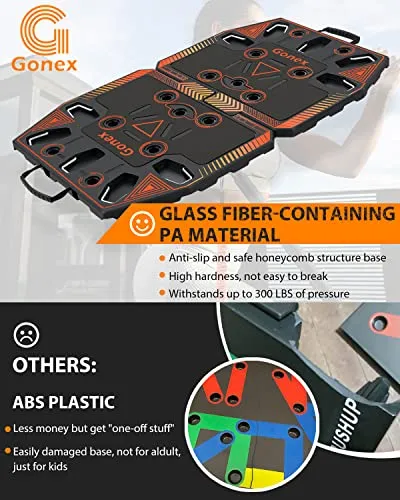 Gonex Portable Home Gym Workout Equipment with 14 Exercise Accessories Ab Roller Wheel,Elastic Resistance Bands,Push-up Stand,Post Landmine Sleeve and More for Full Body Workouts System,Orange