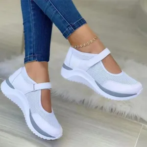 GS Mesh Platform | Luchtige casual mesh platform sneakers met klittenband voor dames