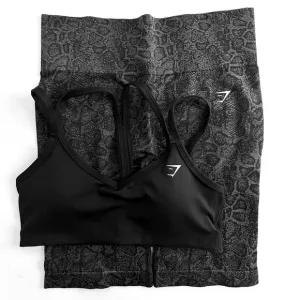 Gymshark S/M Adapt Animal Seamless Cycling Shorts &amp; Strap Feature Shorts Set
