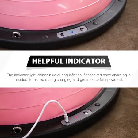 Half Balance Ball with Auto Air Pump 2 Bands  Strength Training