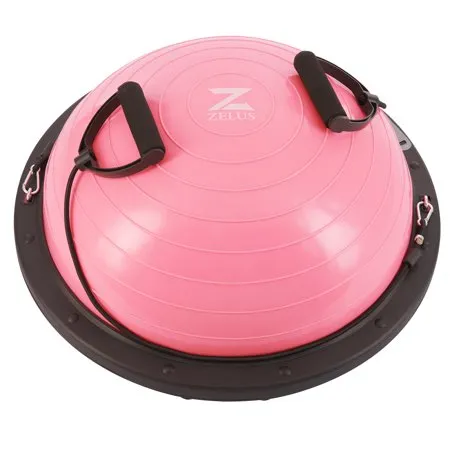 Half Balance Ball with Auto Air Pump 2 Bands  Strength Training