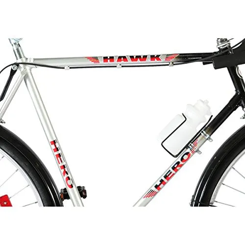 Hero Hawk Nuage 27T Single Speed Hybrid Bike (Black Silver, Ideal For : 12  Years )