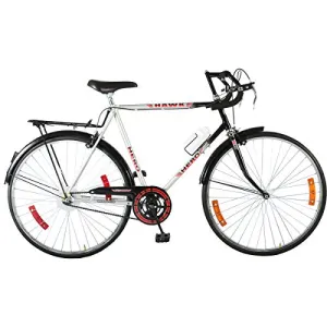 Hero Hawk Nuage 27T Single Speed Hybrid Bike (Black Silver, Ideal For : 12  Years )