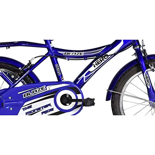 Hero Kid's Blaze 16T Kids Single Speed Cycle, 11" Steel Frame (Blue)