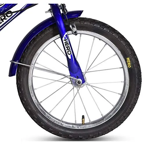 Hero Kid's Blaze 16T Kids Single Speed Cycle, 11" Steel Frame (Blue)