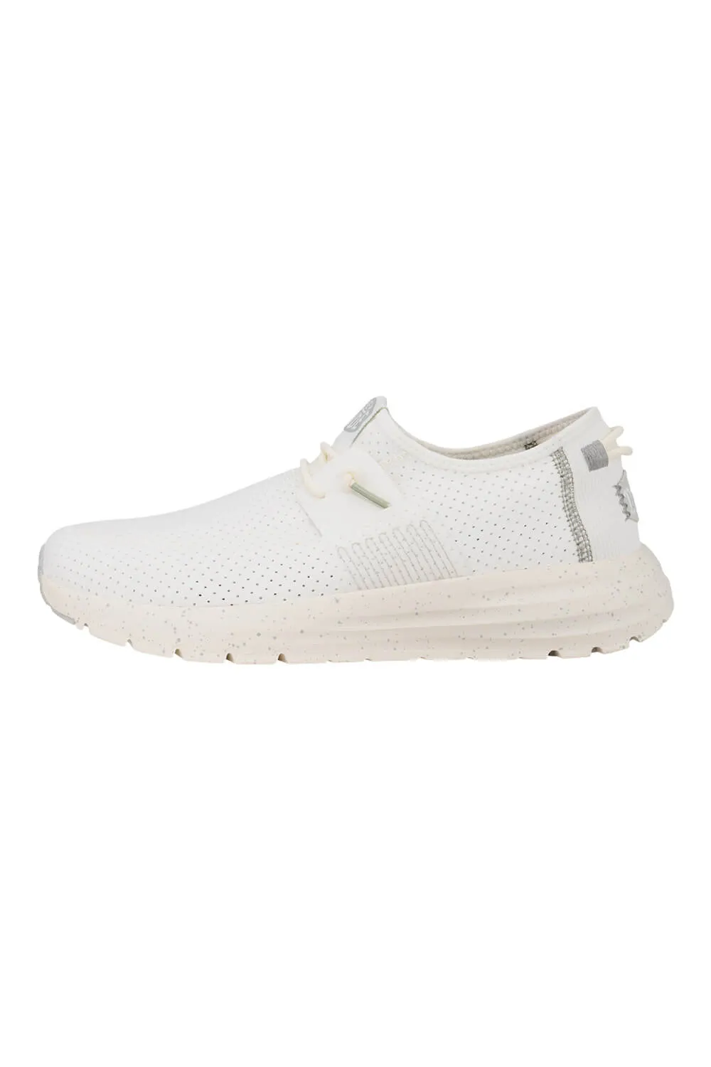 HEYDUDE Men's Sirocco Perf Mesh Shoes in White | 40967-143