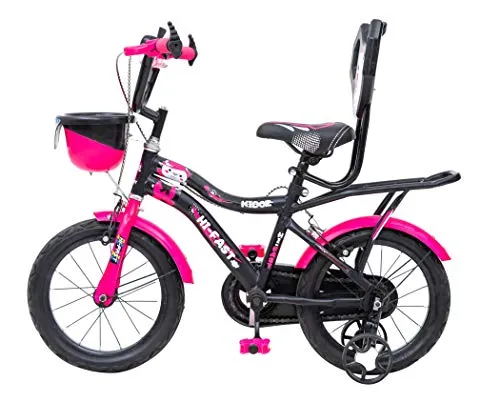 Hi-Fast 16 inch Kids Cycle for 5 to 8 Years Boys & Girls with Training Wheels & Carrier (KIDOZ-16T-Semi-Assembled)