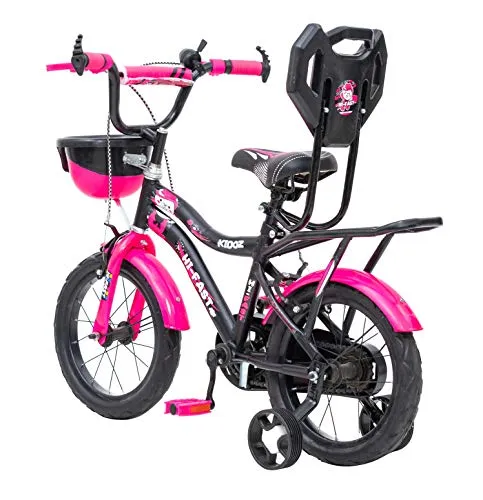 Hi-Fast 16 inch Kids Cycle for 5 to 8 Years Boys & Girls with Training Wheels & Carrier (KIDOZ-16T-Semi-Assembled)