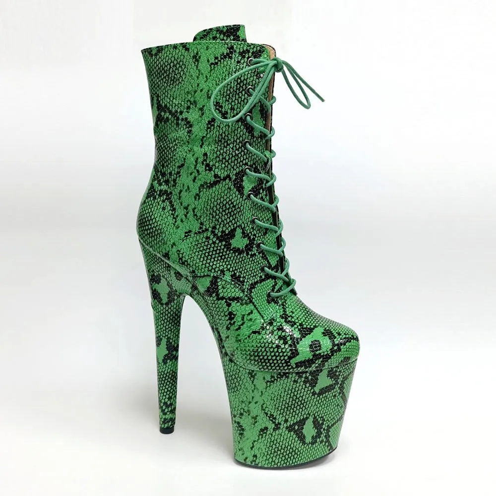 High Heel platform Boots Snakeskin materials cover