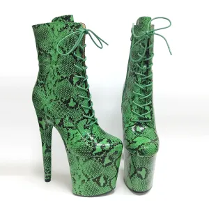 High Heel platform Boots Snakeskin materials cover