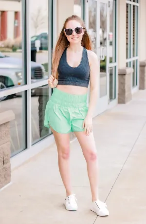 Hit the Ground Running Shorts in Mint